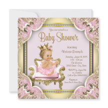 Silla Rosa Elegante Perlas Rosa Dorado Baby Shower