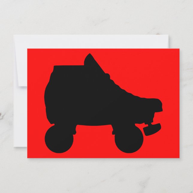 Invitación sillouette del patín de ruedas (Anverso)