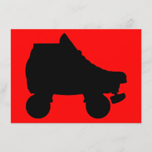 Invitación sillouette del patín de ruedas