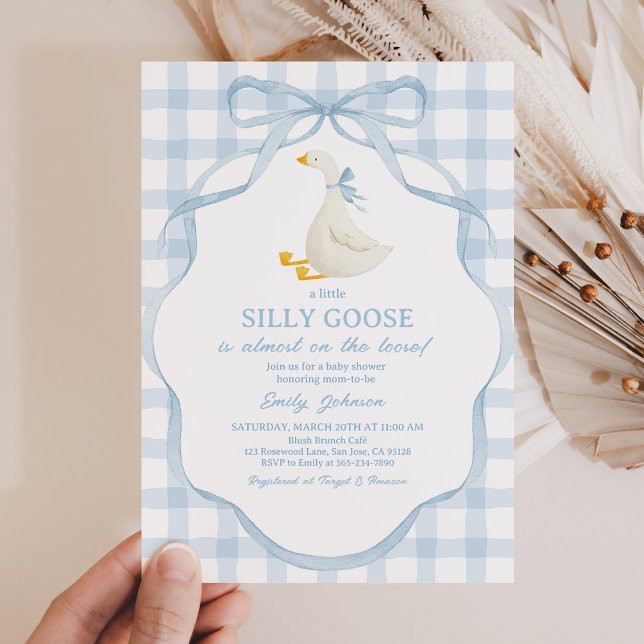 Invitación Silly Goose and Gosling Baby Shower Invitation (Subido por el creador)