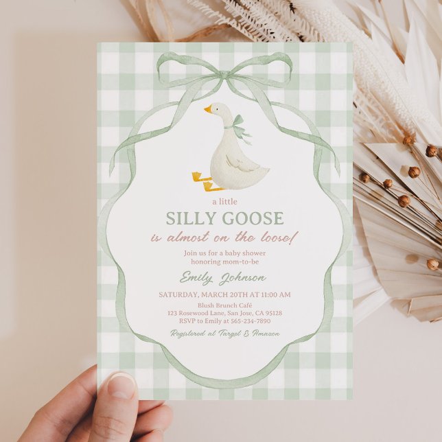 Invitación Silly Goose and Gosling Baby Shower Invitation (Subido por el creador)