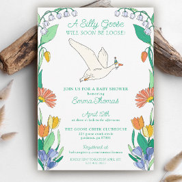 Invitación Silly Goose en el Baby Shower suelto