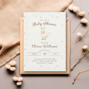 Invitación Silly Goose está en la suelta Baby Shower