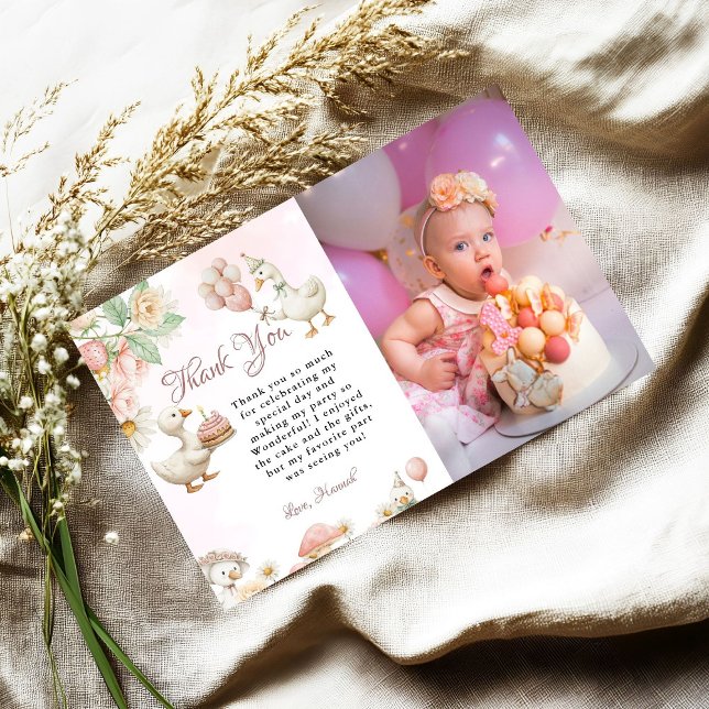 Invitación Silly Goose Flower Garden champiñón Gracias tarjet (Subido por el creador)