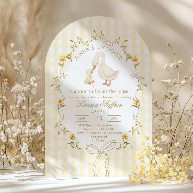 Invitación Silly Goose Gender neutral Whimsical Baby Shower (Subido por el creador)