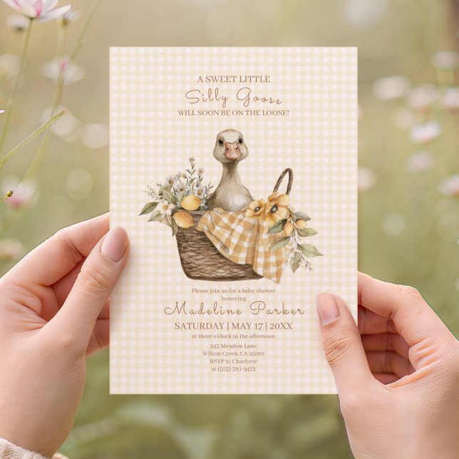 Invitación Silly Goose Lemon Baby Shower (Subido por el creador)