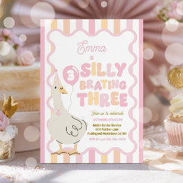 Invitación Silly Goose Silly-Brating Three Birthday Party 