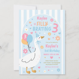 Invitación Silly Goose Silly-Brating Three Birthday Party 