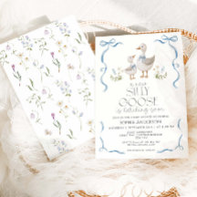 Silly Goose Vinatge Bow Boy Baby Shower