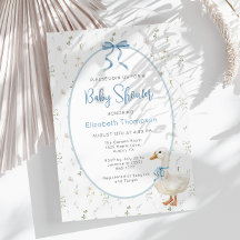 Silly Goose Vintage Floral Boy Baby Shower