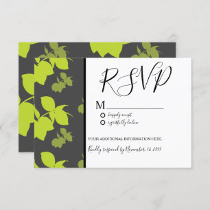 Invitación Silo Lemon Lime Seamless Gray Pattern Boda