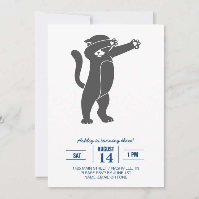 Invitación Silueta - Color de fondo (Anverso)