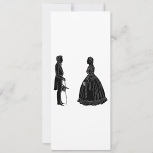 Invitación silueta de abraham lincoln mary todd lincoln