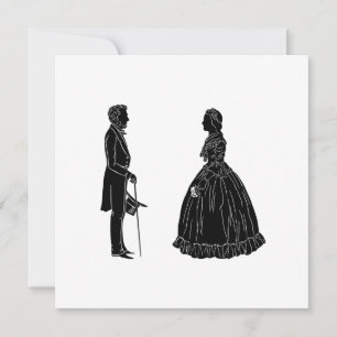 Invitación silueta de abraham lincoln mary todd lincoln