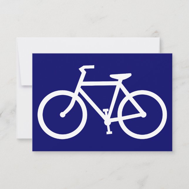 Invitación silueta de bicicleta (Anverso)