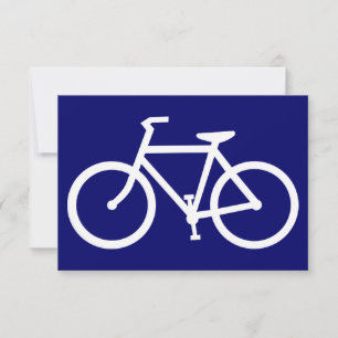 Invitación silueta de bicicleta