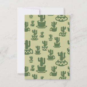 Invitación Silueta de cactus suculenta en tazas y macetas