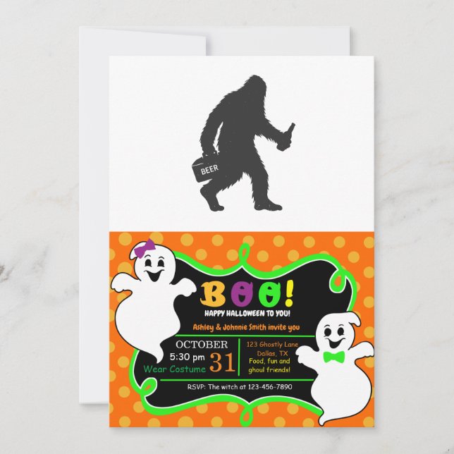 Invitación silueta de cerveza Bigfoot (Anverso)