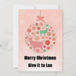 Invitación Silueta de copo de nieve de Elk pendant anillo con