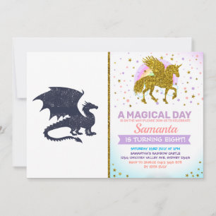 Invitación Silueta de dragón: elegir color de fondo