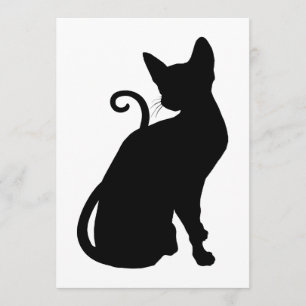 Invitación Silueta de gato