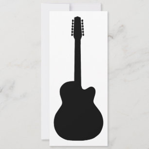 Invitación silueta de guitarra eléctrica