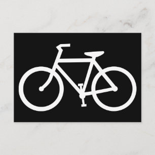 Invitación silueta de la bicicleta