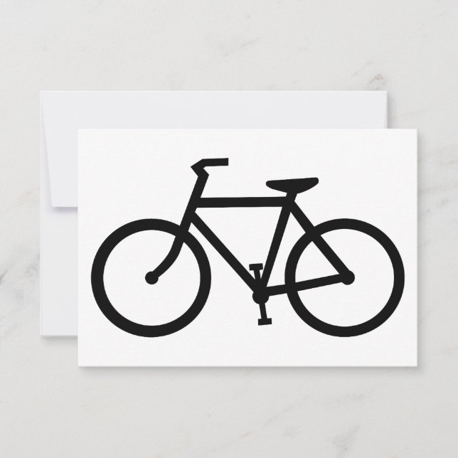 Invitación silueta de la bicicleta (Anverso)