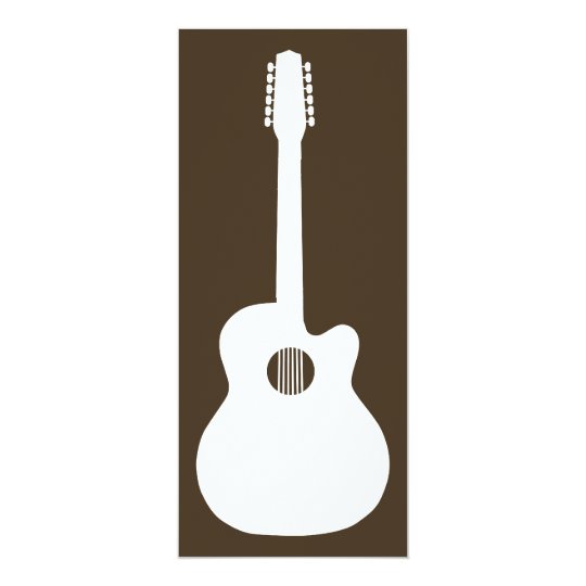 Invitacion Silueta De La Guitarra Acustica Zazzle Es