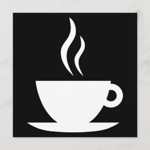 Invitación silueta de la taza de café