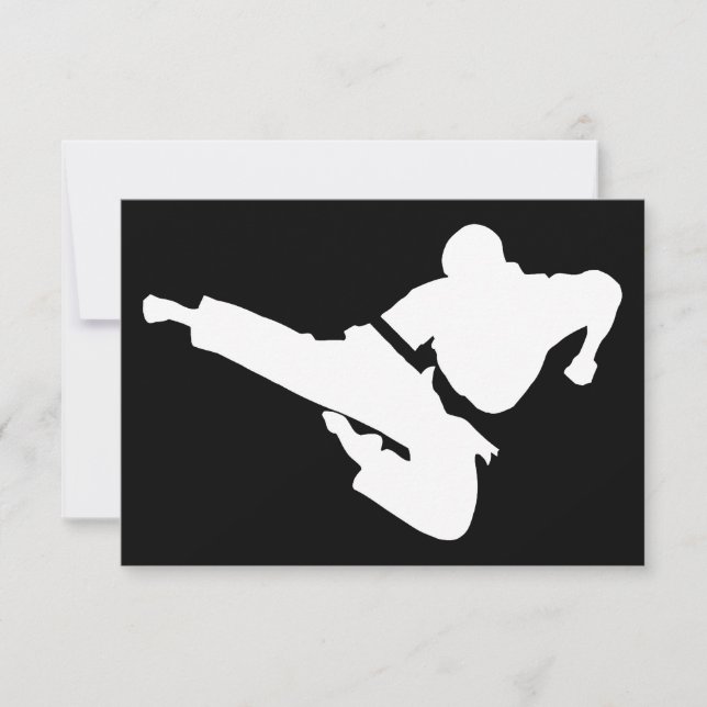 Invitación silueta de los artes marciales (Anverso)