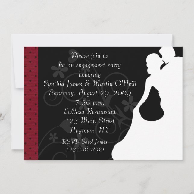 Invitación Silueta de los pares (Anverso)