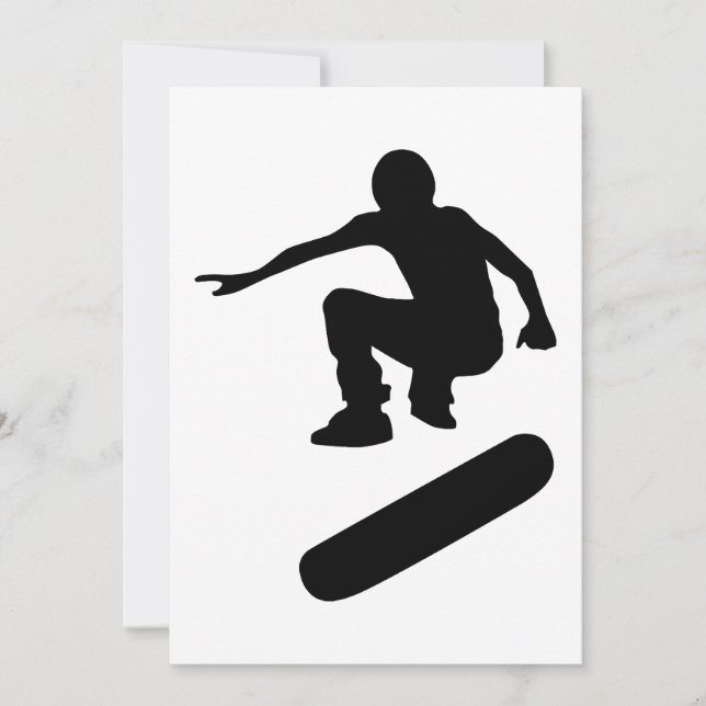 Invitación silueta de patineta (Anverso)