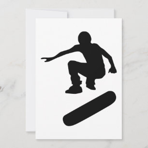 Invitación silueta de patineta