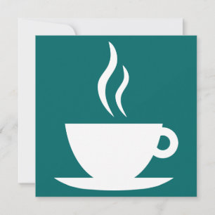 Invitación silueta de taza de café