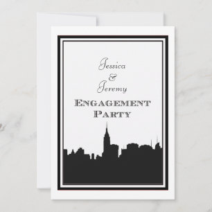Invitación Silueta del horizonte de la ciudad de Nueva York #