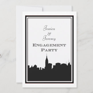Invitación Silueta del horizonte de la ciudad de Nueva York #