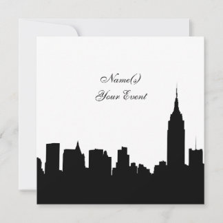 Invitación Silueta del horizonte de la ciudad de Nueva York,