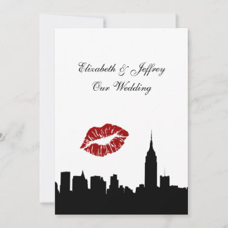 Invitación Silueta del horizonte de la ciudad de Nueva York,