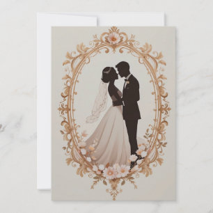 Invitación Silueta Romántica de Pareja