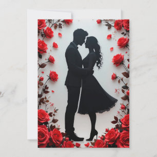 Invitación Silueta Romántica de Pareja