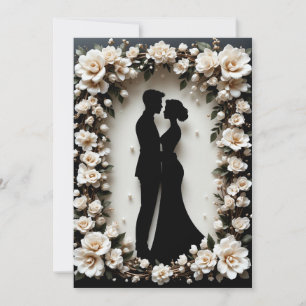 Invitación Silueta Romántica de Pareja 