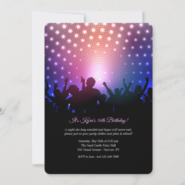 Invitación Siluetas de amigos aplaudiendo (Anverso)