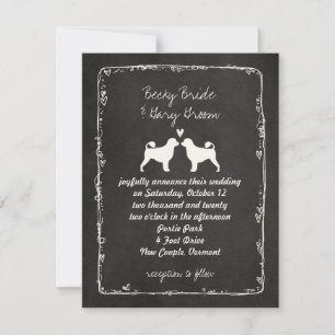 Invitación Siluetas de perro de agua portugués Boda