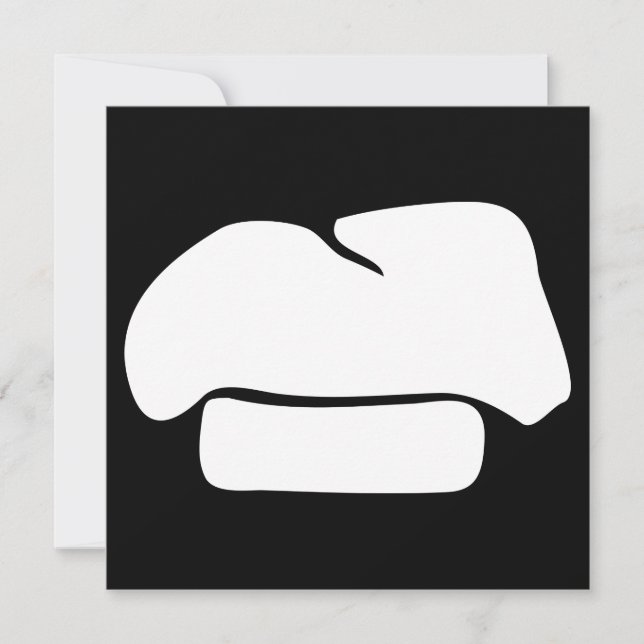 Invitación siluetas del gorra del cocinero (Anverso)