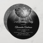 Invitación Silver 21st Birthday Fiesta Silver Disco Ball<br><div class="desc">Invitación a la fiesta Silver Disco Ball por 21º cumpleaños. La Invitación a la Fiesta de Cumpleaños 21 es perfecta para un Fiesta moderno que cumple 21 años.</div>