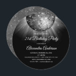 Invitación Silver 21st Birthday Fiesta Silver Disco Ball<br><div class="desc">Invitación a la fiesta Silver Disco Ball por 21º cumpleaños. La Invitación a la Fiesta de Cumpleaños 21 es perfecta para un Fiesta moderno que cumple 21 años.</div>