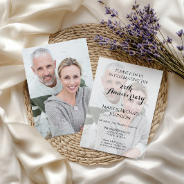 Invitación Silver 25th Anniversary wlith Photo