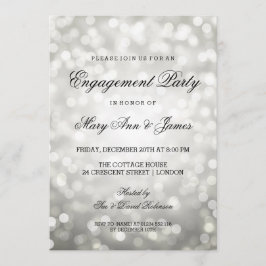 Invitación Silver Bokeh Ilustra al Partido de Participación E