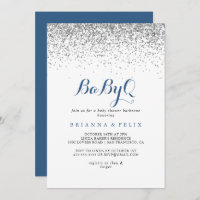 Silver Confetti BabyQ Baby Shower Barbecue